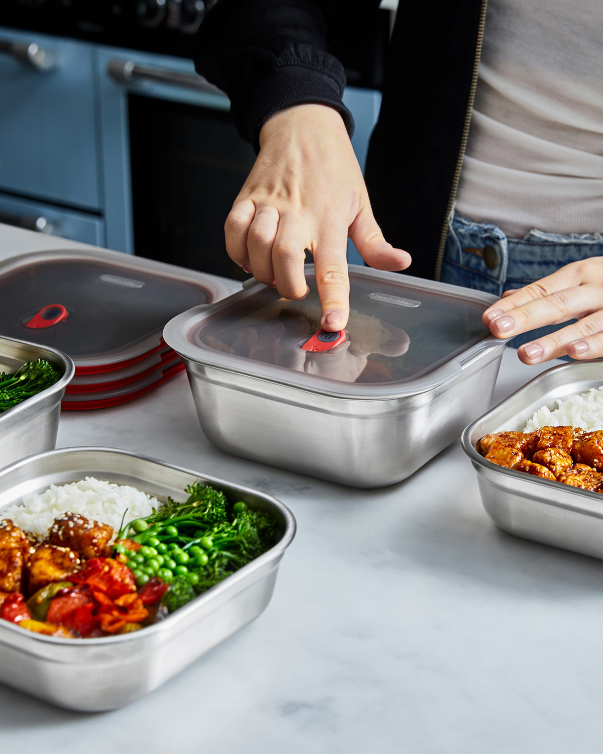 SET DE BOÎTES CARRÉES REPAS X2