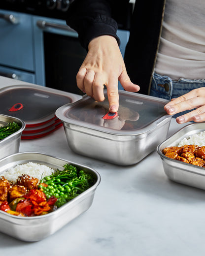 SET DE BOÎTES CARRÉES REPAS X2