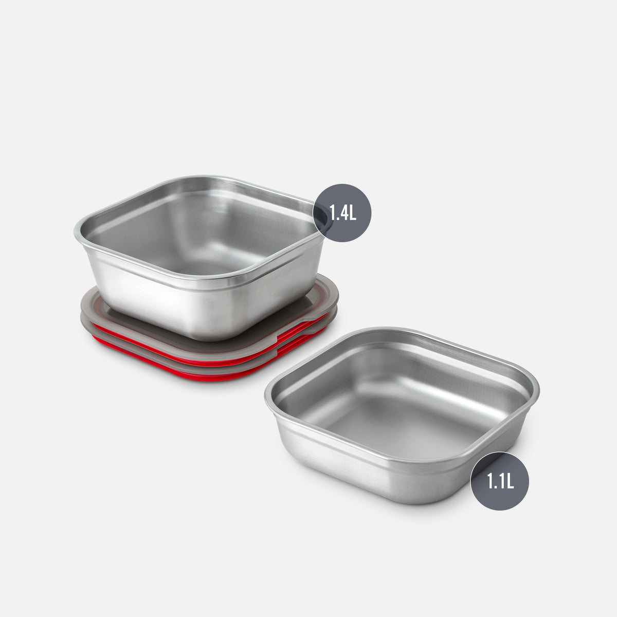 SET DE BOÎTES CARRÉES REPAS X2