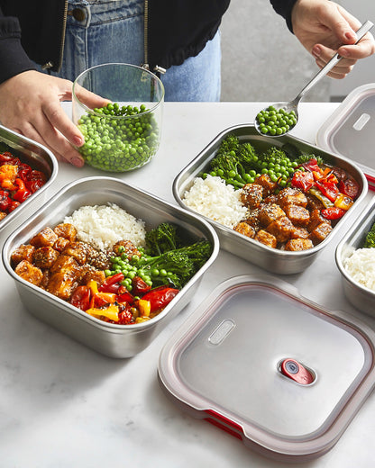 SET DE BOÎTES CARRÉES REPAS X2