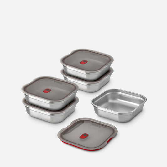 SET DE BOÎTES CARRÉES REPAS X5